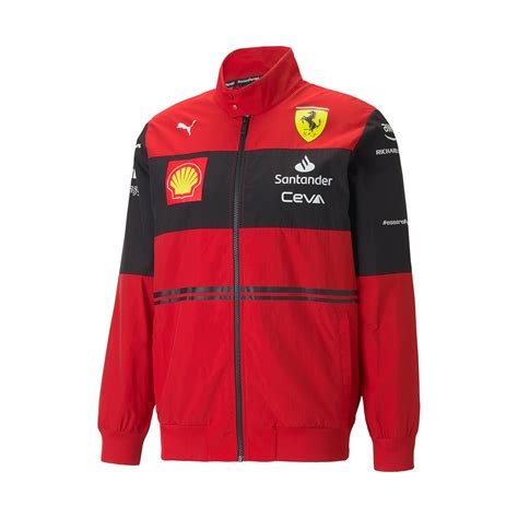 water-repellant 2022 scuderia ferrari replica team jacket|formula 1 rain jacket.